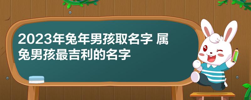 兔年男孩大气有涵养的名字 2023兔男孩寓意好的名字 本月更新 今日推荐 2023已更新 宝宝起名